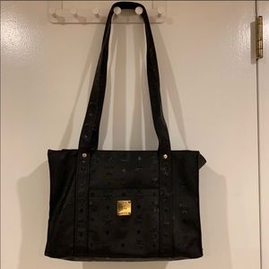 MCM long tote canvas bag
